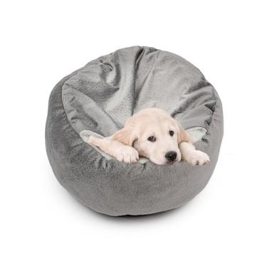 Imagem de Cama de cachorro quente com cobertor com capuz, cama de cachorro antiansiedade, caverna supermacia, antiderrapante, lavável na máquina, camas aconchegantes para animais de estimação para cães e gatos,