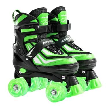 Imagem de PAPAISON Patins infantis para meninos e meninas, patins ajustáveis de 4 tamanhos com rodas iluminadas para crianças de 4 a 12 anos