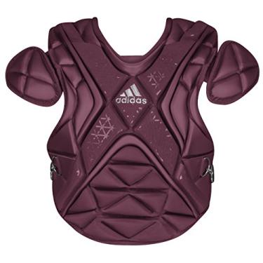 Imagem de adidas Performance PRO Series Baseball Chest Protector, Maroon/Silver, 16"