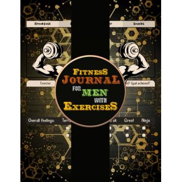 Imagem de Fitness Journal for Men with Exercises 2024: Weight Loss Tracker, Daily Exercise and Diet Planner to Monitor Your Food Activity