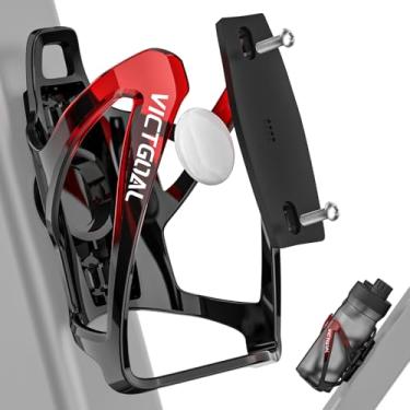 Imagem de VICTGOAL Suporte de Garrafa de Água de Bicicleta com Gaiola à Prova d'Água e Design Oculto para AirTag, Compatível com a Maioria das Bicicletas e Garrafas de Água, Preto