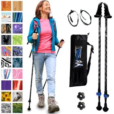 Imagem de York Nordic Bastões de caminhada motivadores para equilíbrio e reabilitação - Pegas de estabilidade patenteadas - leves, ajustáveis e dobráveis - 2 peças ajustáveis com fechaduras giratórias - Alturas