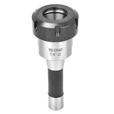 Imagem de R8-ER40 Suporte de Mandril de Pinça 7/16in-20UNF, Aço de, Haste de Extensão de Haste Reta, Aterramento de Precisão, Uso Econômico, para Peças CNC de Suporte de