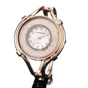Imagem de Relógio Feminino Bracelete Luxo Cobre Brilhante - Amor Lindo