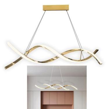 Imagem de Luminaria Lustre Pendente DNA Molecular Espiral 36W Iluminaçao Decoraç