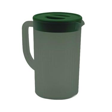 Imagem de Jarra de plástico com tampa, grande capacidade, alta temperatura, resnt frio, para suco, chá, preto, utensílios de mesa para jardinagem doméstica (verde nº 13)