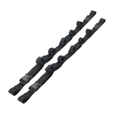 Imagem de Deevoka 2PCS Pesca Rodel Strap Belts Veículo Pesca Rodel de haste Portátil Ajustável 110cm - 155cm 5 Capacidade de haste para vagões, Preto