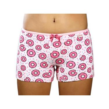 Imagem de Kit 12 Calcinhas boxer Infantil 90% Algodão - Fofatex, M