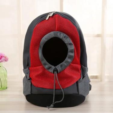 Imagem de Mochila Transporte Pet Mala Passeio para Cães e Gatos Raças Pequenas (VERMELHA)