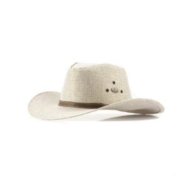 Imagem de 1650KP-Chapéu Unissex Estilo Americano em Juta e Detalhes - TERRADOSCA