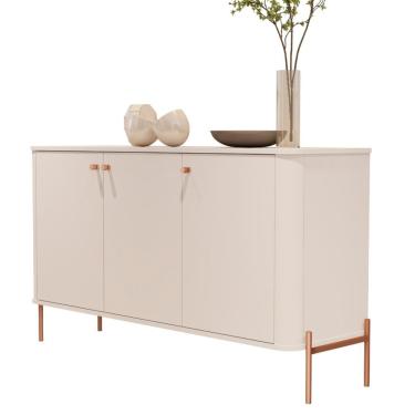 Imagem de Buffet Tucupí Aparador Sala Off White Bronze JB Bechara