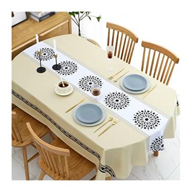 Imagem de Toalha de mesa impermeável para festa de aniversário de casamento, toalha de mesa retangular, mesa de jantar em casa, decoração de mesa de centro (cor: 21 especificações: 120 x 180 cm)