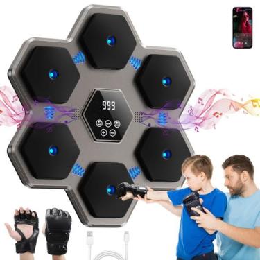Imagem de Máquina de boxe musical Tomzio com luvas para adultos e crianças