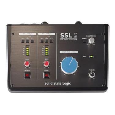 Imagem de Solid State Logic Interface de áudio USB SSL 2 com aprimoramento de cor analógica 4K legado, controle de mixagem de monitor e aumento de equalização de alta frequência