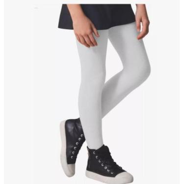 Imagem de Meia calca infantil  algodão  frio fio 80 selene inverno, Branco, EG