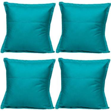 Imagem de Kit 4 Almofadas Cheias para sofá Sala Quarto decorativa 42,5x42,5 Sued