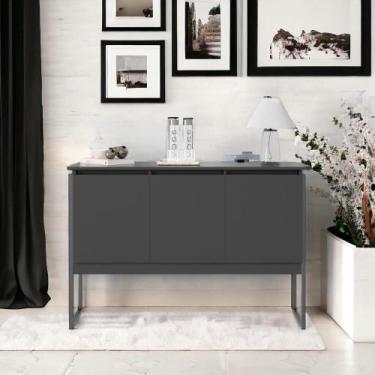 Imagem de Buffet Elegante com 3 Portas Turim Preto Onix - CasaH