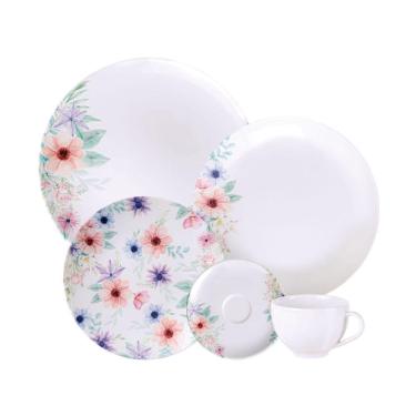 Imagem de Aparelho De Jantar Tramontina Floratta Em Porcelana Decorada 30 Peças