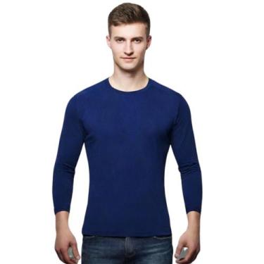 Imagem de Camisa Uv 50 Manga Longa Slim Térmica Segunda Pele - Genérico, Azul ma