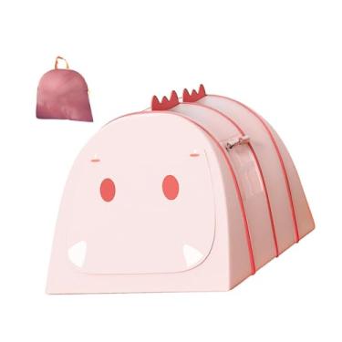 Imagem de YIJU Crianças brincam de barraca com janela, festa de tenda -up com bolsa de transporte de playhouse externo para meninas garotas crianças sala de, Rosa 132x102x82cm