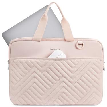 Imagem de BOSTANTEN Capa de laptop para MacBook Air 13 polegadas M3 2024 capa protetora acolchoada para laptop acolchoado para Dell, HP, ASUS, Microsoft, D - 33 cm - rosa, 13 Inch for MacBook Air/Pro