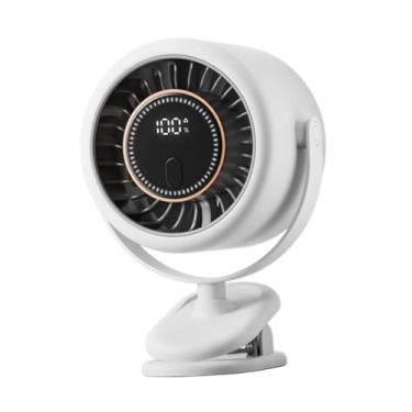 Imagem de Ｂｅｓｇａ Clipe portátil no ventilador de refrigeração pessoal leve usb recarregável poderoso silencioso para golfe acampamento indoor ginásio desktop, Branco