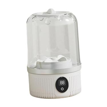 Imagem de DimyFew Mini Máquina de lavar roupa de lavanderia 2 Modos de limpeza Arruela de meias de roupa de baixo para trailers, Branco