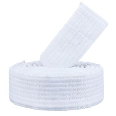 Imagem de CREATCABIN Cinto de Taekwondo Branco Hapkido Artes Marciais Cinto Judo Karate TKD Aikido Uniforme Ranking Cinto Algodão Longo Macio Universal Fit Cintos Jiu Jitsu para Equipamento de Treinamento
