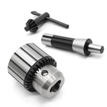 Imagem de Nakkaa Mandril de broca B16 resistente de haste R8 de 1/81.3 cm - 1/5.1 cm compatível com máquina de perfuração de torno