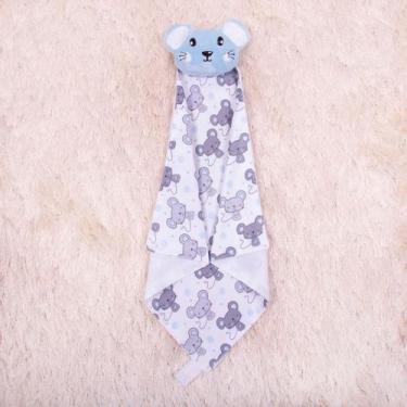 Imagem de Naninha Para Bebe Bichinhos Rato - Miguel Baby, Azul