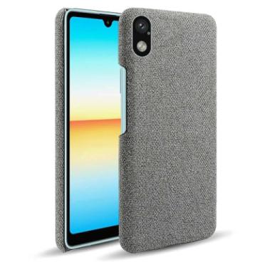 Imagem de Capa para Sony Xperia AEC 3,Capa desenhada em lona,Case Protetora Ultrafina com Empunhadura Macia,Design em Tecido Antichoque e Antiarranhões-Gray