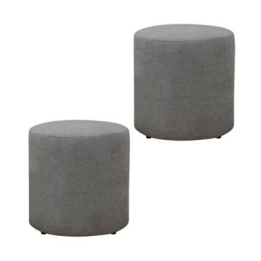 Imagem de Kit 2 Puff Banqueta Viena Decorativo Multiuso Revestido Tecido - DVC H