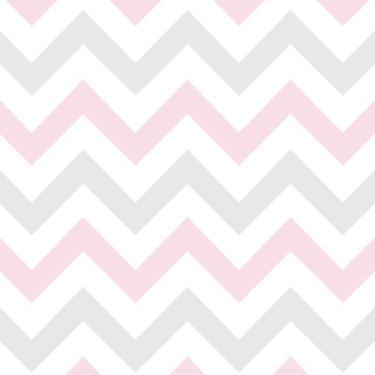Imagem de Papel de Parede Autocolante Chevron Rosa e Cinza 2,50m - Inove Papéis 