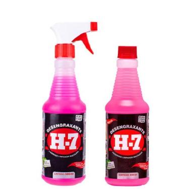 Imagem de Kit Desengraxante Removedor Multiuso 500ml Spray Com Refil 500ml - H7 