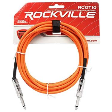 Imagem de Rockville RCGT10O 10' 1/4" TS para instrumento TS 1/4" - Laranja 100% cobre