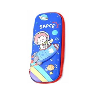 Imagem de Estojos Infantis, Estojo Escolar com Design de Astronauta 3D Com 2 Divisórias, Escolar para Canetas para Escola, Meninos e Mulheres (Astronauta espacial)