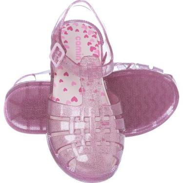Imagem de Sandália Aranha Verão Infantil Feminina Gliter Rosa Dia a Dia Camin, 2