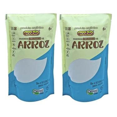 Imagem de KIT 2 Farinha De Arroz Orgânica Vegana S Glúten Ecobio 1,0Kg