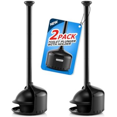 Imagem de FORASTO Êmbolo de vaso sanitário com suporte, êmbolos para banheiro com suporte, desentupidor de vaso sanitário com tampa, desentupidor de banheiro, decoração de banheiro, limpadores de vaso