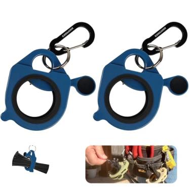 Imagem de CANAANIN Suporte de abraçadeira com zíper, clipe de mosquetão colorido reforçado para cinto de ferramentas organizado forte e eficiente para armazenamento de ferramentas de eletricista, reutilizável