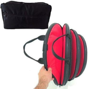 Imagem de Kit Capa Pratos Até 22 Pol Master Luxo Com Capa Pedal Duplo - Carbon