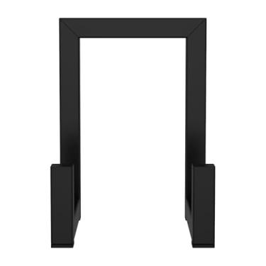 Imagem de bigjvbfv Suporte de armazenamento de vinil, suporte de metal para álbuns, moderno, preto, rack compacto, para exibição de vinil, suporte de exibição de CD para discos