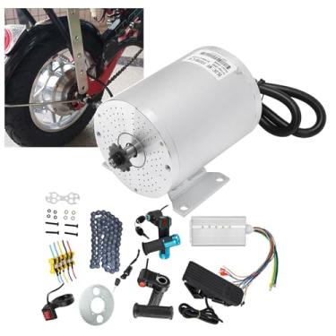 Imagem de CHONGHAN Kit de motor elétrico DC sem escovas de 1000 W a 3000 W, motor 36 V/48 V, 3750 RPM a 5650 RPM com controlador de velocidade atualizado e kit de manopla de acelerador