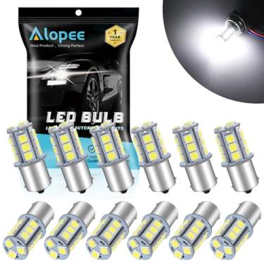 Imagem de ALOPEE - Pacote com 12 lâmpadas brancas 1156 BA15S 7506 1141 1003 1073 1073 12V-DC 5050 18SMD de substituição para carro RV Camper Iluminação interior de barcos, iluminação de trailer, luz traseira de reboque