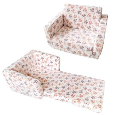 Imagem de Ordicoeur Cadeira de sofá infantil conversível 2 em 1 - Cama dobrável macia para crianças com bolso lateral, tecido lavável à máquina, tapete portátil para cochilos para meninos e meninas de 1 a 3