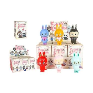 Imagem de Labubu 6pcs Anime PVC Mini Figura Caixa Surpresa Brinquedos Decoração 