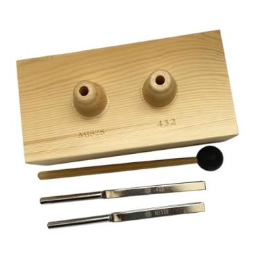 Imagem de menolana Conjunto de diapasões Yogas Conjunto experimental de acústica física profissional de alto desempenho em madeira com caixa de ressonância