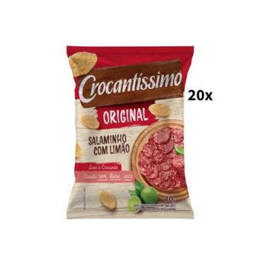 Imagem de 20 Unidades de Crocantíssimo 40g Escolha o Sabor, 20x SALAMINHO COM LI