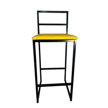 Imagem de Banqueta Industrial Cozinha àrea externa balcão Alta Madri Assento Ama