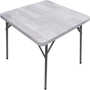 Imagem de CESGFC Toalha de mesa quadrada de madeira, estampa de textura de prancha de madeira, borda elástica, capa de mesa de jantar interna/externa, adequada para mesa quadrada de 61 cm x 61 cm